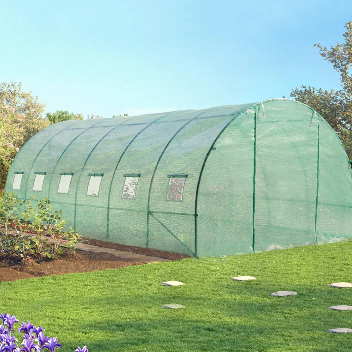 IDMarket Serre tunnel 18 m²* Serres Tunnel|Serres