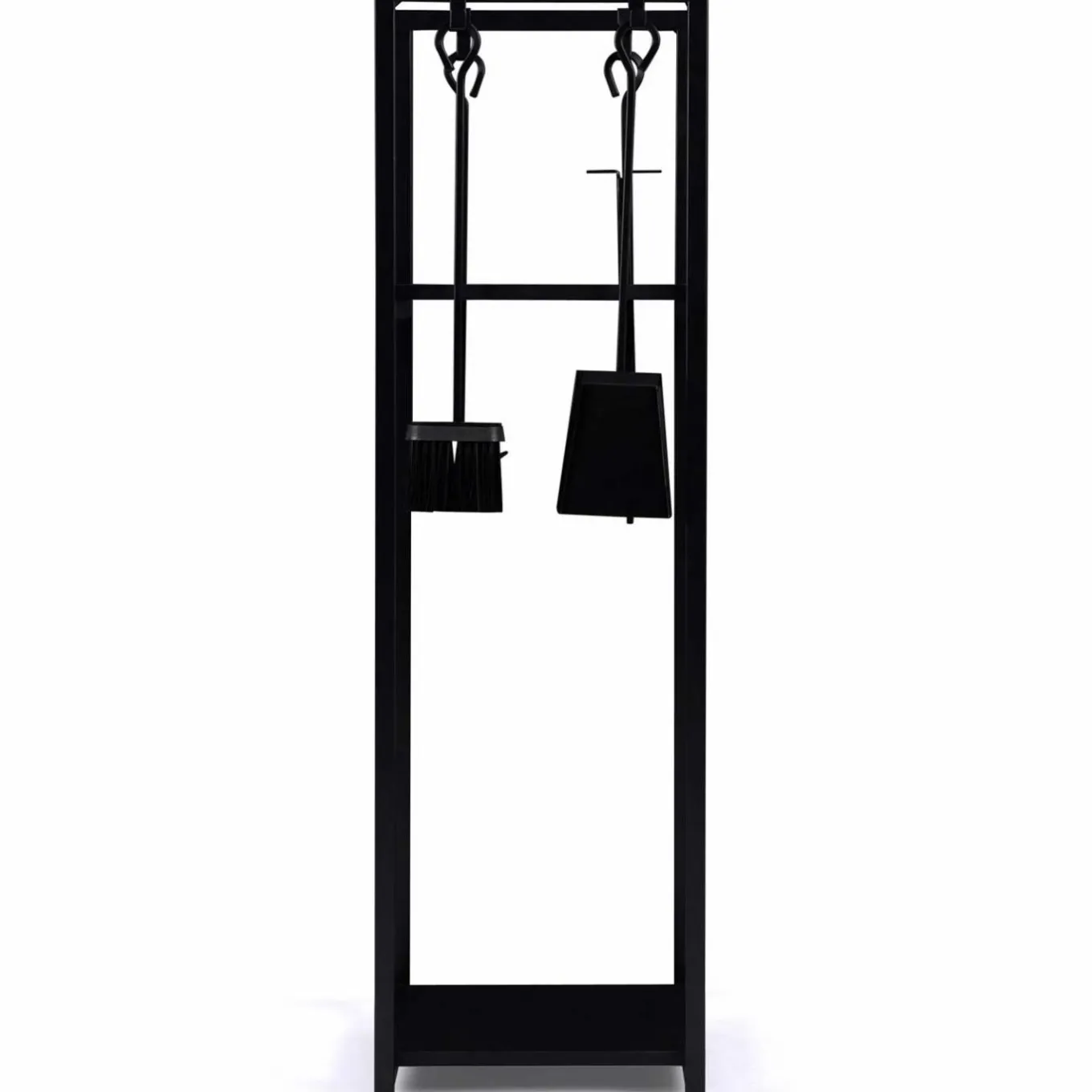 IDMarket Serviteur range bûche intérieur en acier noir* Collection Métal|Accessoires Cheminée