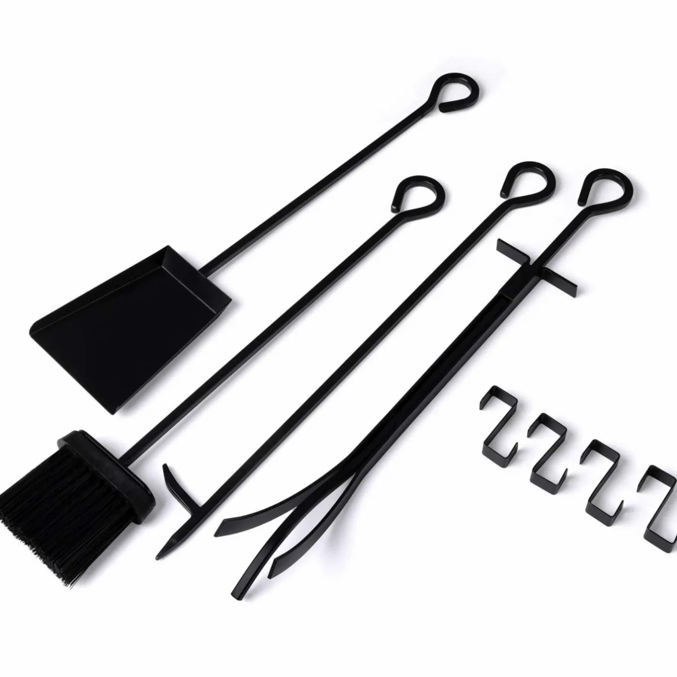 IDMarket Serviteur range bûche intérieur en acier noir* Collection Métal|Accessoires Cheminée