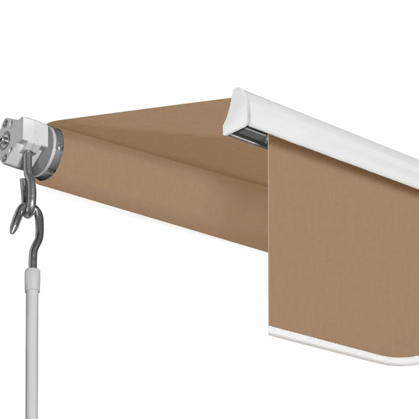 IDMarket Store banne manuel 3,80 x 3 m extérieur couleur taupe* Stores Bannes