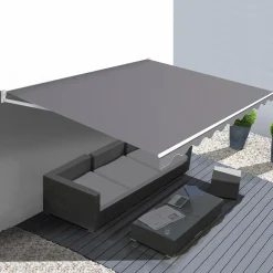 IDMarket Store banne 3,80x3 m gris anthracite* Stores Bannes