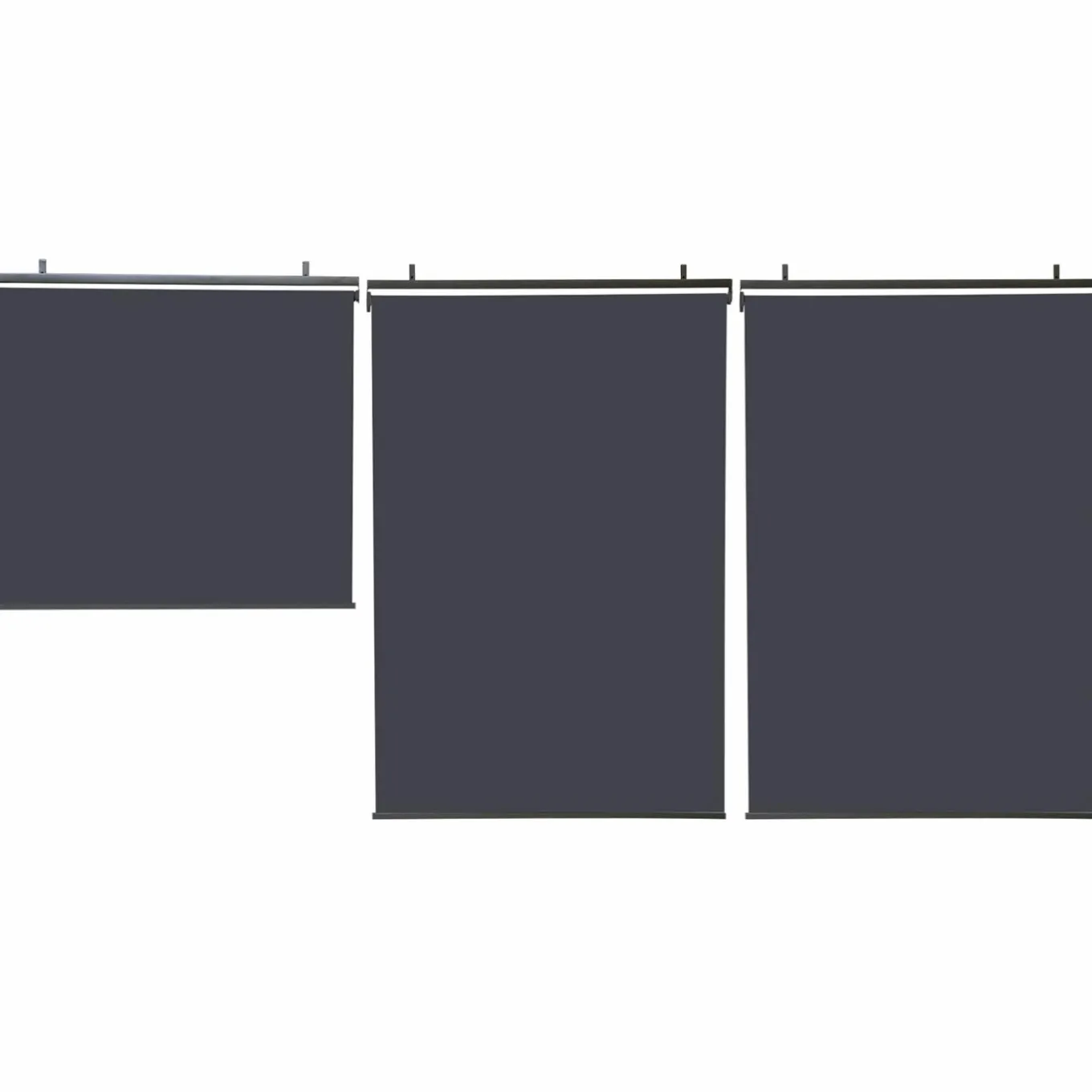 IDMarket Store enrouleur vertical gris pour pergola* Accessoires Pergolas Et Tonnelles