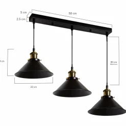 IDMarket Suspension lampes pas cher design industriel* Luminaires