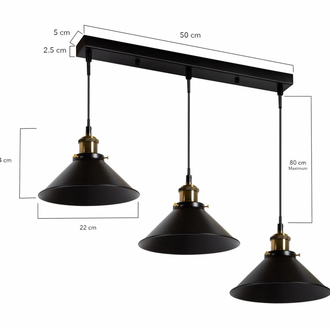 IDMarket Suspension lampes pas cher design industriel* Luminaires