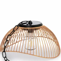 IDMarket Suspension solaire extérieur métal et effet rotin* Eclairages D'Ambiance