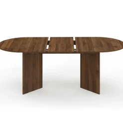 IDMarket Table à manger extensible ovale MARTHE 6 -10 personnes noyer* Meubles En Bois|Tables