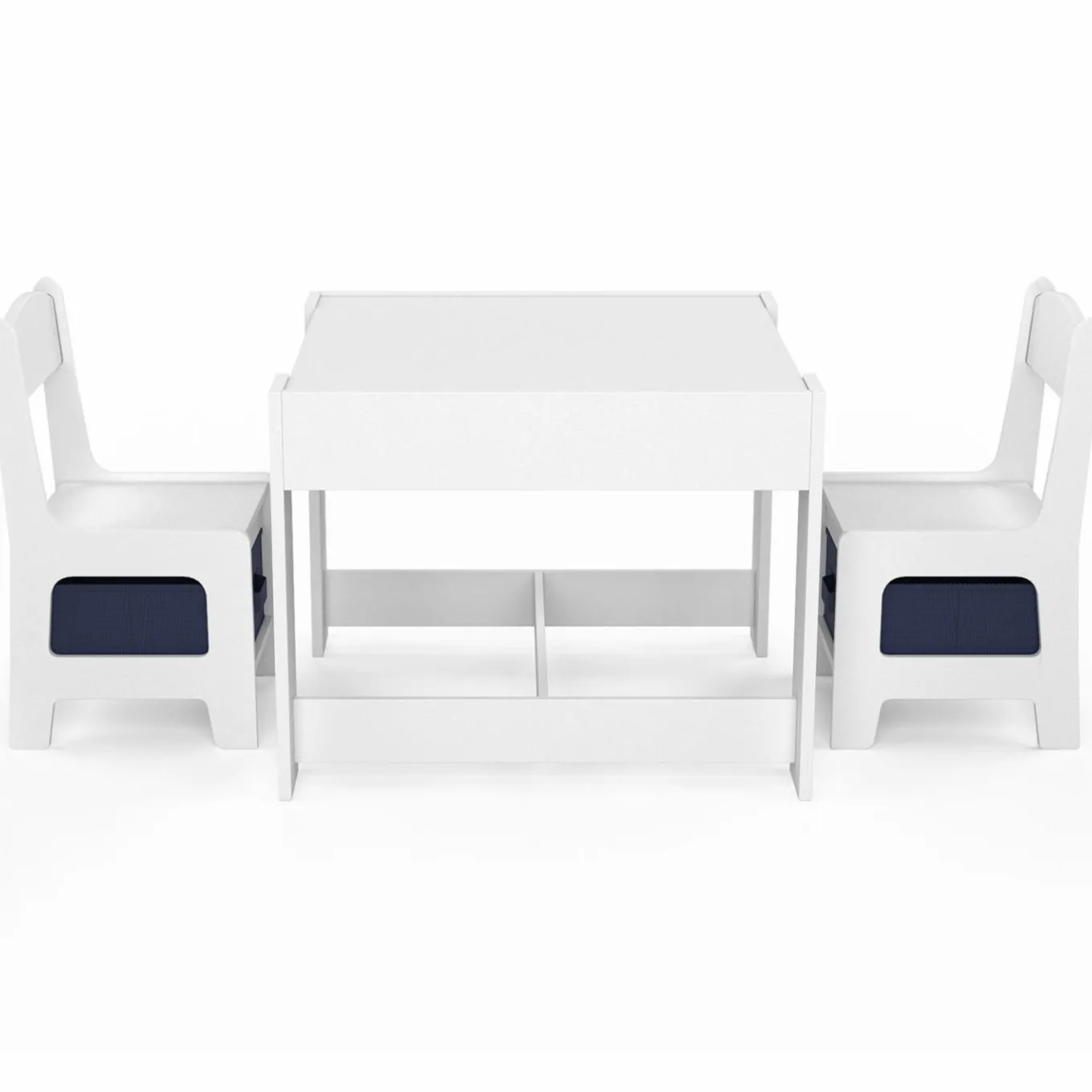 IDMarket Table à dessin pour enfant avec 2 chaises et bacs de rangement*Enfant Meubles Blancs|Meubles Rangement Jouet