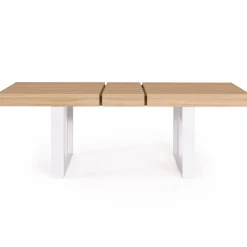 IDMarket Table à manger 6 à 10 personnes bois et blanc* Meubles En Bois|Collection Design