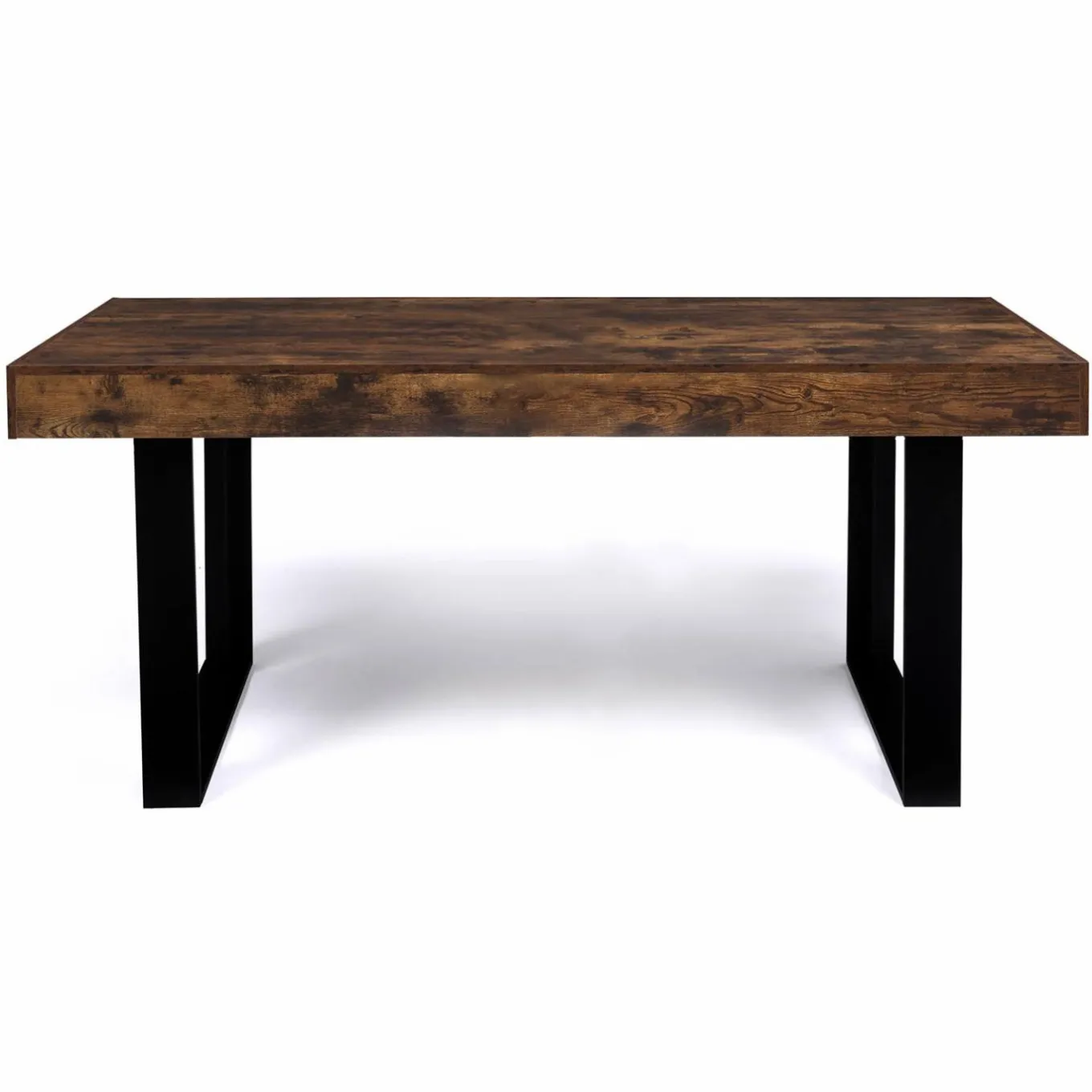 IDMarket Table à manger 200 cm 10 personnes bois effet vieilli et noir* Collection Design|Collection Vintage