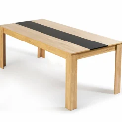 IDMarket Table à manger 8 personnes hêtre et noire* Meubles En Bois|Collection Contemporaine