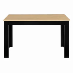 IDMarket Table à manger 110 X 70 cm noir et bois* Collection Design|Collection Contemporaine