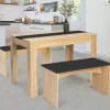 IDMarket Table à manger avec banc en bois* Collection Contemporaine|Salle À Manger Complète