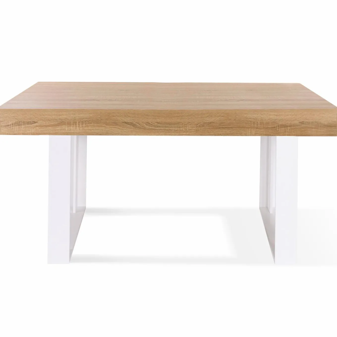 IDMarket Table à manger bois 6 personnes pieds blancs* Meubles En Bois|Collection Design