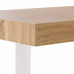 IDMarket Table à manger bois 6 personnes pieds blancs* Meubles En Bois|Collection Design