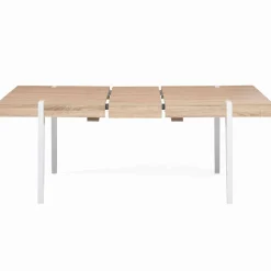 IDMarket Table à manger bois clair extensible 6-10 personnes avec pied épingle* Collection Design|Collection Vintage