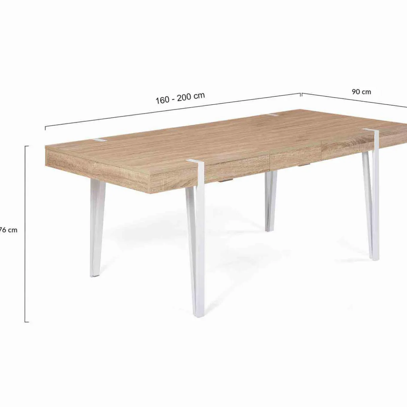 IDMarket Table à manger bois clair extensible 6-10 personnes avec pied épingle* Collection Design|Collection Vintage
