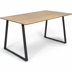 IDMarket Table à manger bois et métal style industriel* Collection Industrielle|Salle À Manger Complète