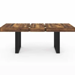 IDMarket Table à manger bois foncé extensible 6-10 personnes 160-200 cm* Collection Vintage|Tables