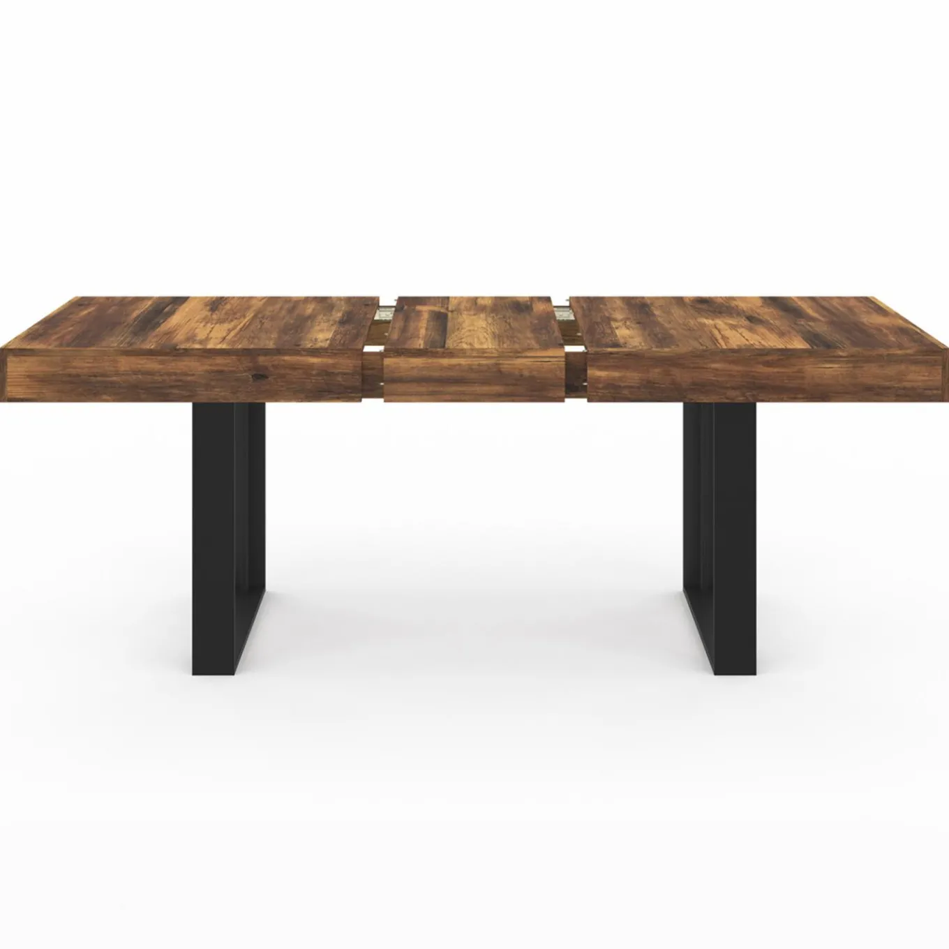 IDMarket Table à manger bois foncé extensible 6-10 personnes 160-200 cm* Collection Vintage|Tables
