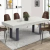 IDMarket Table à manger bois gris 200 cm* Collection Design|Collection Moderne