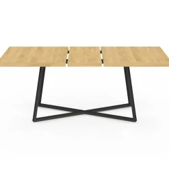 IDMarket Table à manger extensible rectangle 160-200 cm 6-10 personnes bois et noir* Collection Design|Collection Moderne