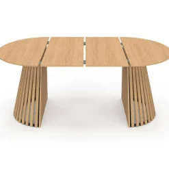 IDMarket Table à manger extensible ronde 4-10 personnes pied bois 110-200 cm* Tables|Collection Moderne