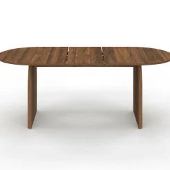 IDMarket Table à manger extensible japandi ovale 6-10 personnes noyer 160 - 200 cm* Meubles En Bois|Tables