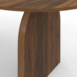 IDMarket Table à manger extensible japandi ovale 6-10 personnes noyer 160 - 200 cm* Meubles En Bois|Tables