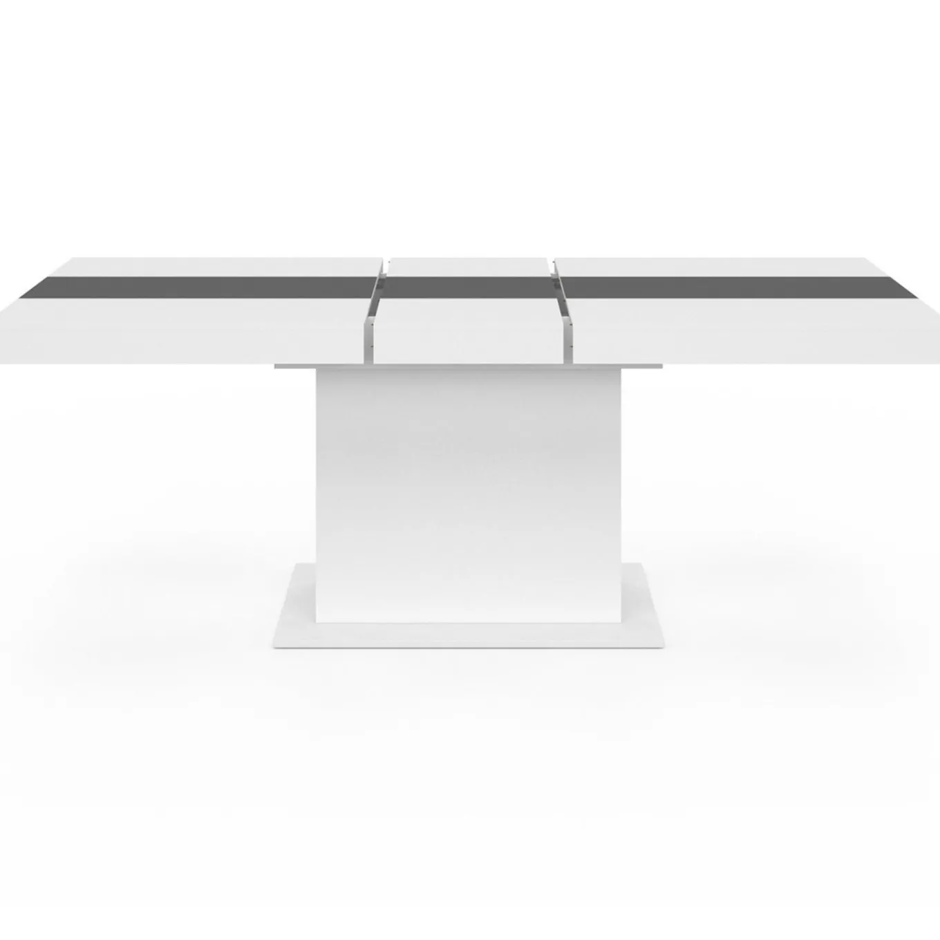 IDMarket Table à manger extensible rectangle blanche 160x200 cm* Collection Design|Tables Et Chaises