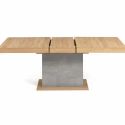 IDMarket Table à manger extensible 6-10 personnes bois et effet béton* Collection Design|Collection Moderne