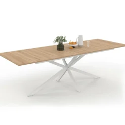 IDMarket Table à manger extensible rectangle pied araignée bois* Salle À Manger Complète|Tables Et Chaises