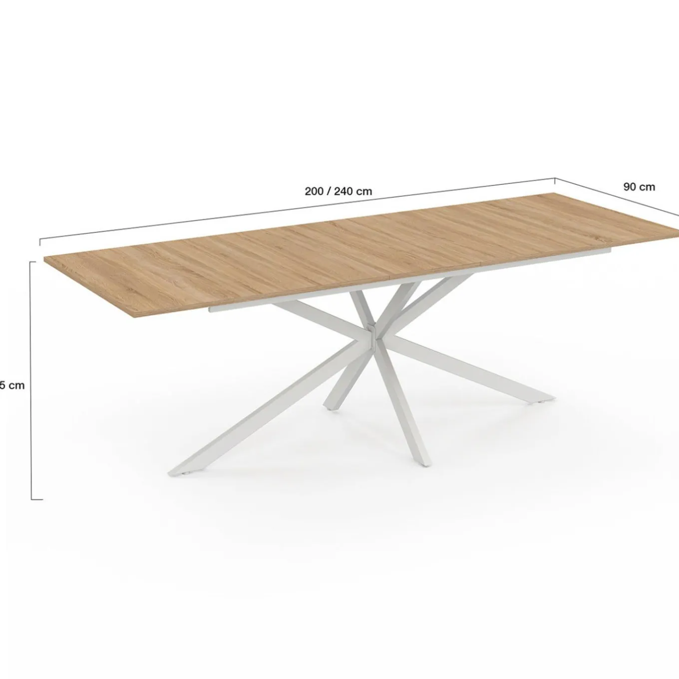 IDMarket Table à manger extensible rectangle pied araignée bois* Salle À Manger Complète|Tables Et Chaises
