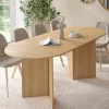 IDMarket Table à manger extensible ovale 160-200 cm bois façon hêtre 6-10 personnes* Meubles En Bois|Collection Design