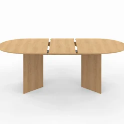 IDMarket Table à manger extensible ovale 160-200 cm bois façon hêtre 6-10 personnes* Meubles En Bois|Collection Design