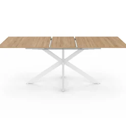 IDMarket Table à manger extensible rectangulaire bois et blanc* Tables
