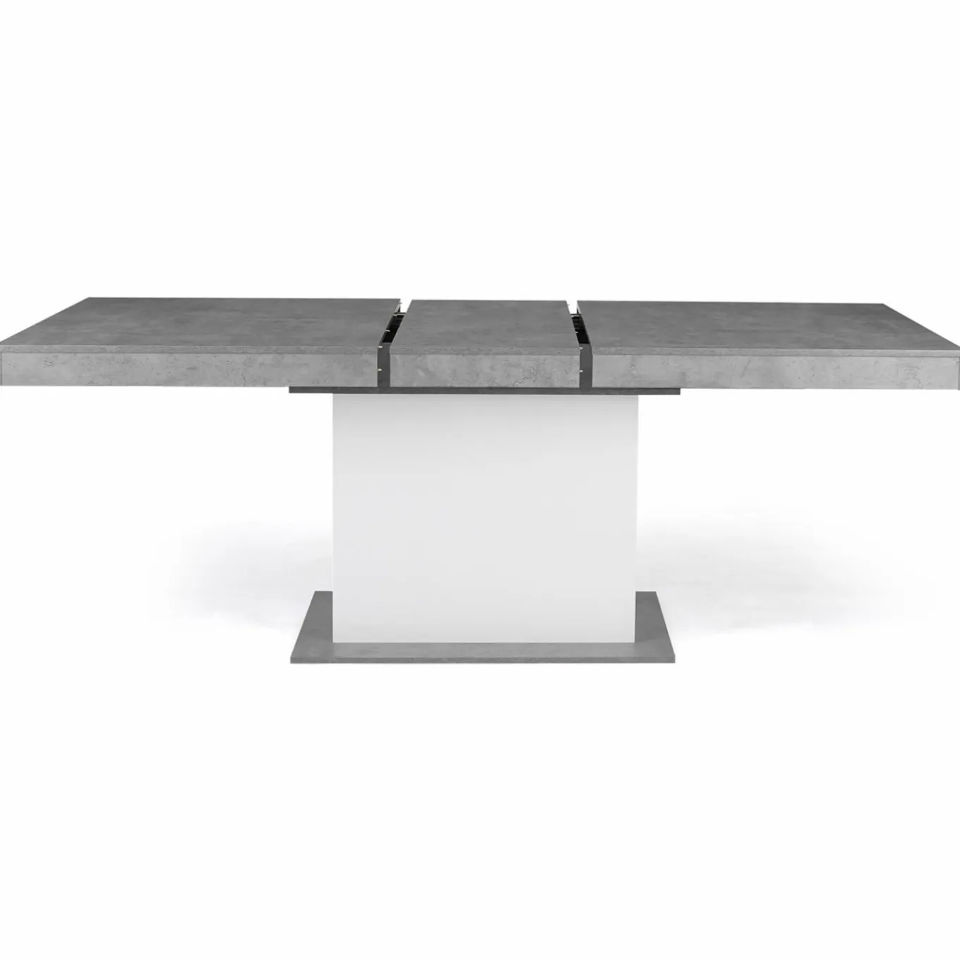 IDMarket Table à manger extensible béton et blanc 6-10 personnes 160-200 cm* Collection Design|Collection Moderne