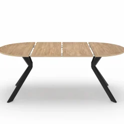 IDMarket Table à manger extensible ronde 110-200 cm 4-10 personnes bois et pied araignée noir* Tables