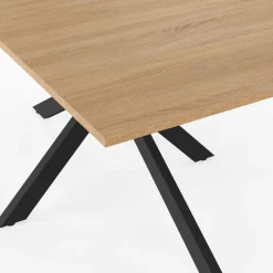 IDMarket Table à manger industrielle 160 cm* Meubles En Bois|Collection Industrielle