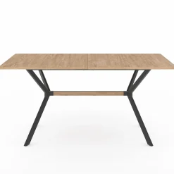 IDMarket Table à manger industrielle rectangulaire bois et noir* Tables