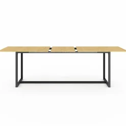 IDMarket Table à manger industrielle extensible bois et métal 8-12 personnes* Tables|Tables Et Chaises