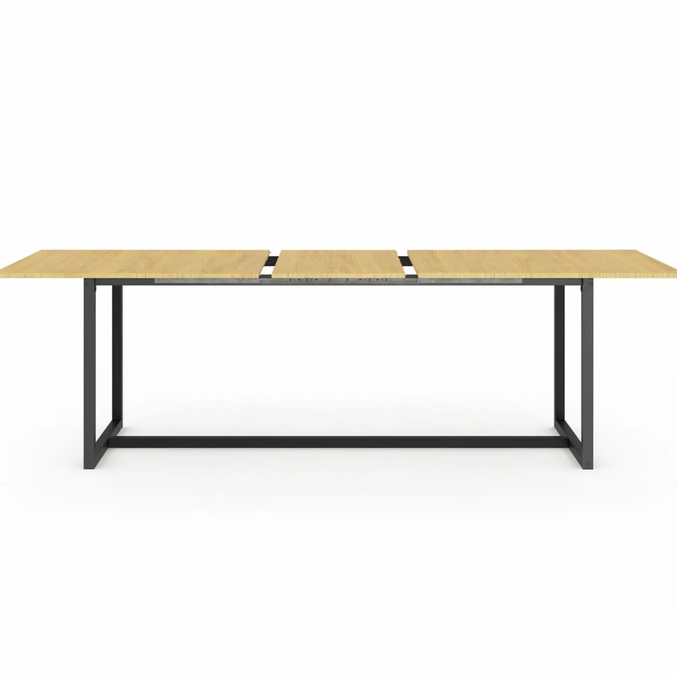 IDMarket Table à manger industrielle extensible bois et métal 8-12 personnes* Tables|Tables Et Chaises