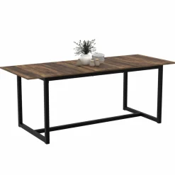IDMarket Table à manger industrielle rectangle extensible 6-10 personnes* Collection Vintage|Tables