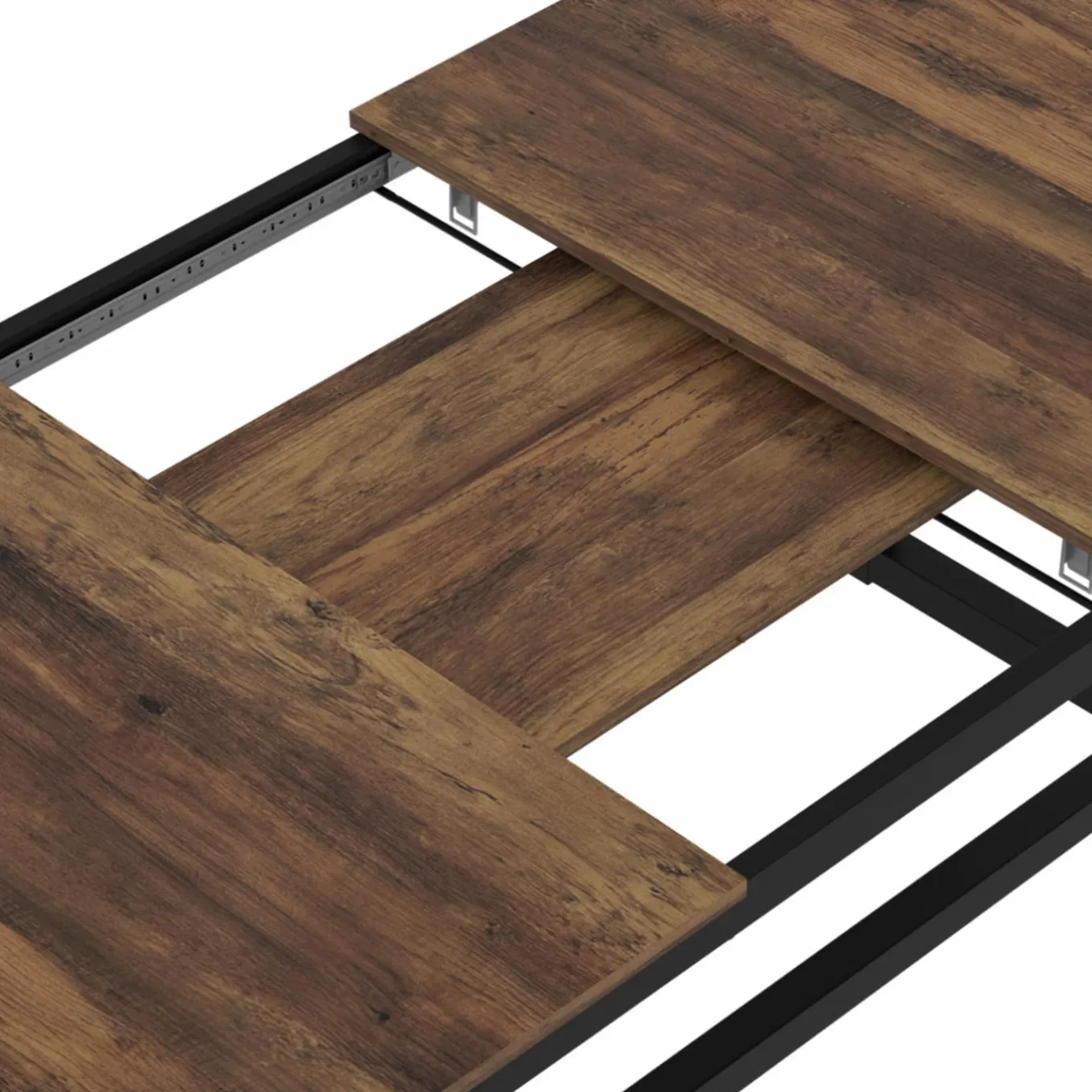 IDMarket Table à manger industrielle rectangle extensible 6-10 personnes* Collection Vintage|Tables