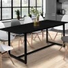 IDMarket Table à manger noire extensible style industriel* Collection Design|Collection Moderne
