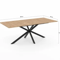 IDMarket Table à manger rectangle 200cm pied araignée* Tables Et Chaises|Tables