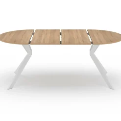 IDMarket Table à manger ronde extensible 110-200 cm 4-10 personnes bois et blanc pied araignée* Tables|Tables Et Chaises