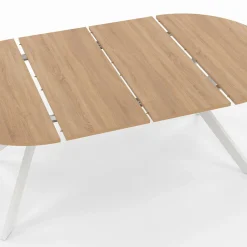 IDMarket Table à manger ronde extensible 110-200 cm 4-10 personnes bois et blanc pied araignée* Tables|Tables Et Chaises