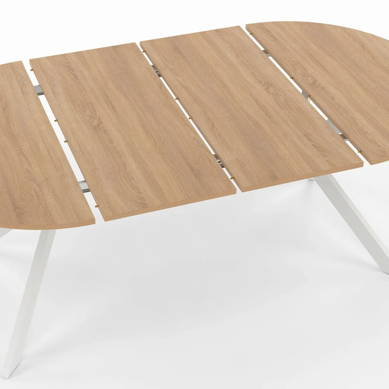 IDMarket Table à manger ronde extensible 110-200 cm 4-10 personnes bois et blanc pied araignée* Tables|Tables Et Chaises