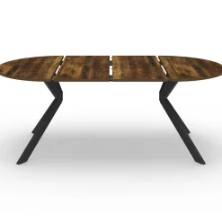 IDMarket Table à manger ronde extensible de 110-200 cm pour 10 personnes en bois* Collection Vintage|Tables