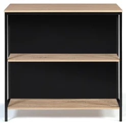 IDMarket Table bar industriel 2 tabourets* Meubles Hauts|Meubles Noirs